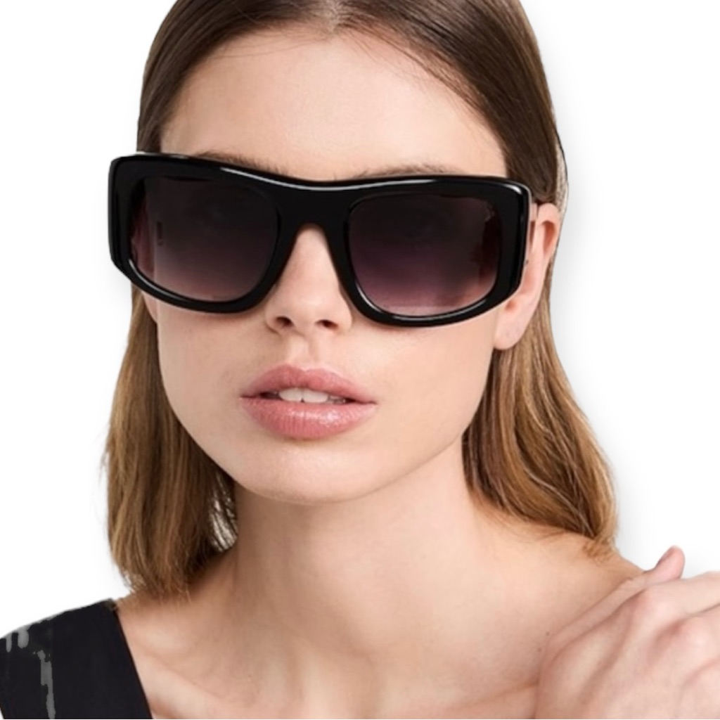 Quay X Guizio Uniform Sunglasses Black Frame Dark Smoke Lens Unisex Nwt